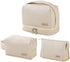 Cute Cosmetic Bag Makeup Bag Set of 3 Travel Toiletry Bag Women Cosmetic Bag Organizer Waterproof Leather Cosmetic Bag Set With Handle Zipper Cosm...
