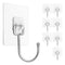 FACURY Large Adhesive Hooks 22Ib(Max), Waterproof and Rustproof Wall Hooks for Hanging Heavy Duty, Stainless Steel Towel and Coats Hooks to use In...