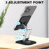Phone Stand, Fully Adjustable Foldable Desktop Cell Phone Holder Stand, 360 Degree Rotating Phone Stand for Recording Compatible with iPhone 15 14...