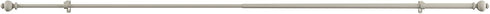Bedford Home 1-Inch Curtain Rod- Decorative Modern Urn Finials & Hardware- For Home Decor in Bedroom, Living Room & Kitchen, 48-84-Inch (Gray)...