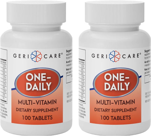 GeriCare One-Daily Multi-Vitamin Tablets Dietary Suplement 100 Count (Pack of 2)...