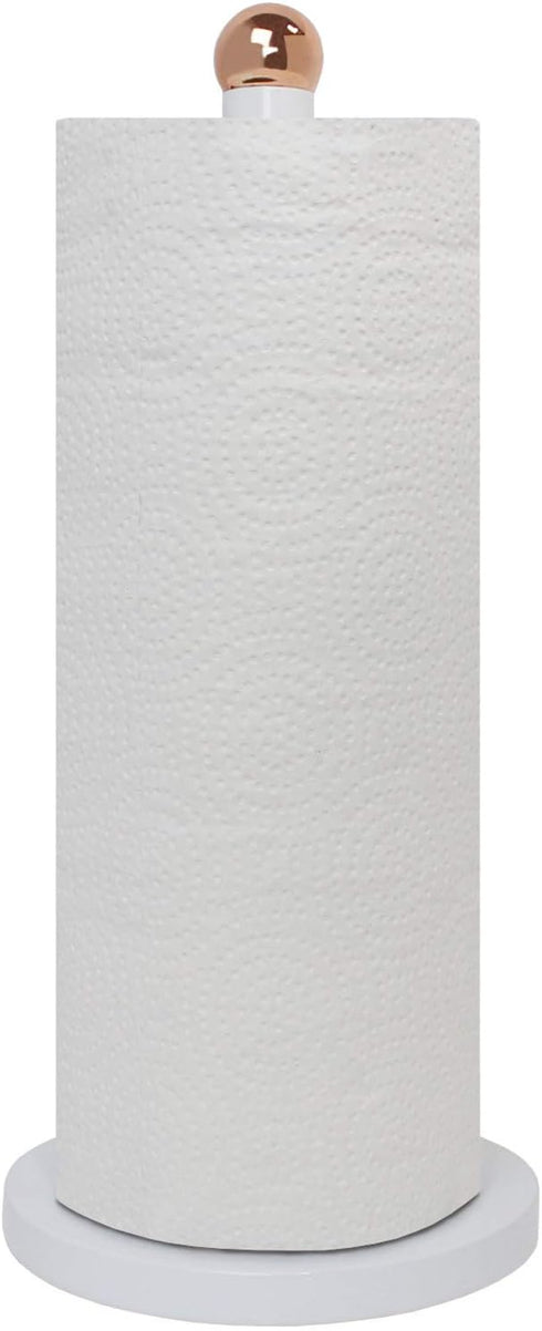 Blue Donuts Paper Towel Holder Countertop with Weighted Base - Easy One-Handed Tear Paper Towel Holder, Modern Paper Towel Holder, Paper Towel Dis...