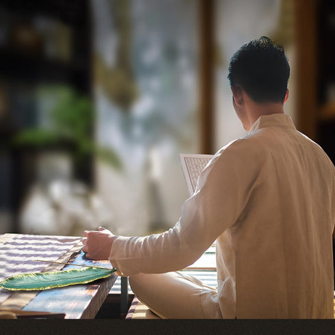 Incense Stick Holder Burner Ceramic Green Feather, Incense Burner Ash Catcher 9 Inch Handmade Incense Tray Meditation, Yoga, Home/Office Decor, Sp...