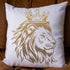 Crown Lion King Stencil 11.8×11.8inch Large Majestic Lion Head Stencil with Paint Brush Royal African Wild Animal King Template for Wood Walls Can...