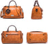 Women Satchel Bags Faux Leather Top Handle Handbags Boston Crossbody Bags Flower Pendant Zipper Purse Shoulder Bag...