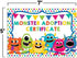Cute Monster Plush Pet Stuffed Animal Themed Certificates of Adoption for Kids' Birthday Parties, 10 5"x7" Fill in Cards by AmandaCreation...