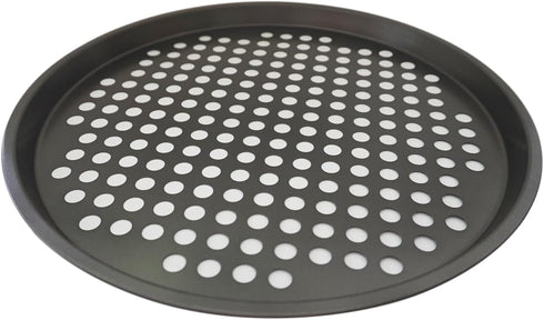 11Inch Pizza Pans with Holes, Nonstick Round Pizza Trays for Toaster Oven, Carbon Steel Pizza Baking Pan Set for Fresh & Frozen Pizza, Vented Pizz...