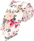 Men's Cotton Skinny Tie with Floral Print Linen Casual Slim Tie Flower Neckties for Wedding Party...