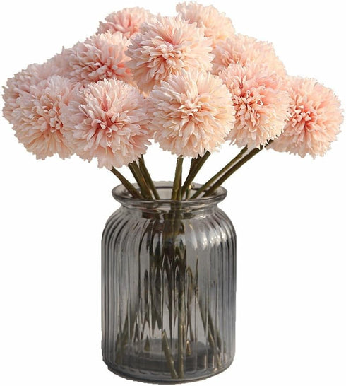 Artificial Flowers Chrysanthemum Ball Flowers Bouquet 10pcs Present for Important People Glorious Moral for Home Office Coffee House Parties and W...