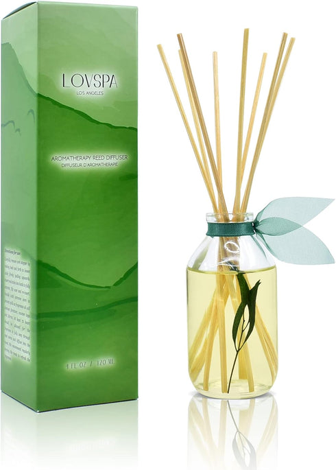 LOVSPA Reed Diffuser Set, Bamboo Citrus Scented Oil Diffuser with Sticks, Home Fragrance Accessories for Bathroom Shelf Decor, Aroma Diffusers for...