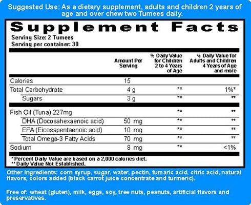DHA Omega-3 Gumee, Lemon/Orange/Strawberry, 60 Count...