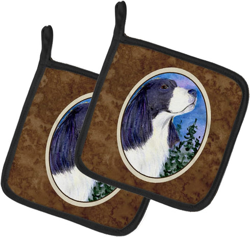 Caroline's Treasures SS8985PTHD English Springer Spaniel Pair of Pot Holders Kitchen Heat Resistant Pot Holders Sets Oven Hot Pads for Cooking Bak...