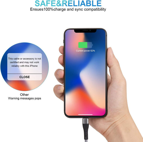 4Pack?Apple MFi Certified ? iPhone Charger Cord, Lightning Cable 6 ft?iPhone Charger 6 ft, iPhone Charger Cable for iPhone 13/12/11/11Pro/11Max/ X...