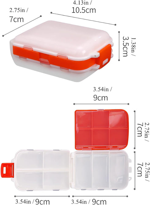 Fishing Tackle Box, 3 Layers Portable Fishing Lure Box Handheld Terminal Tackle Trays Plastic Storage Organizer with Dividers, Foldable Fishing Ji...