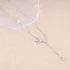 Crystal Butterfly Choker Necklace Rhinestone Butterfly Pendant Necklace Silver Butterfly Y Lariat Necklace Vintage Flower Chain Necklace Jewelry f...