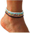 Boho Handmade Beaded African Anklets Multicolor Women Stretch Seed Beads Rainbow Ankle Bracelets Glass Bead Bracelet Elastic Foot and Hand Chain J...
