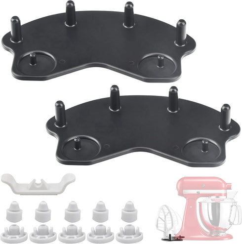 Stand Mixer Attachment Holders/Base Accessories Cradle - Compatible With Kitchenaid Mixer Organizer for 4.5QT/5QT/6QT, Equipped With Rubber Feet (...