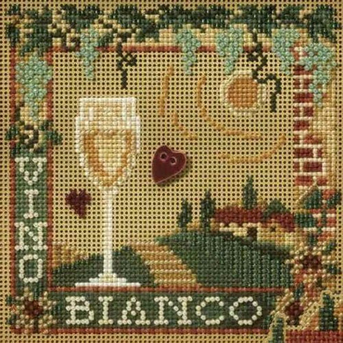 Vino Bianco Beaded Counted Cross Stitch Kit Mill Hill MH147101 Buttons & Beads 2007 Spring...
