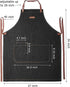 Denim Kitchen Apron with Pockets, Mens Womens Professional Chef Bib Apron for Cooking Grill BBQ Server...