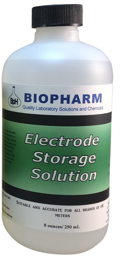 pH/Oxygen Reduction Potential (ORP) Electrode Storage Solution, 250 mL (8.4 fl oz) — Suitable for All pH Meters — 1M KCl Solution — Keeps Your Pro...
