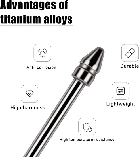 Universal Fit No Worn Out Fine Titanium Alloy Fine Pencil Nibs Compatible with BOOX Pen 2 Pro,iReader,IFLYYTEK,Lamy AL-Star Digital Pen, Ballpoint...