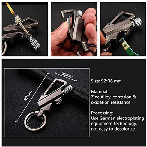 Permanent Metal Lighter, Lighter Keychain Outdoor, Emergency Survival Gear with Flint Metal Matchstick Fire Starter Kerosene Refillable Lighter...