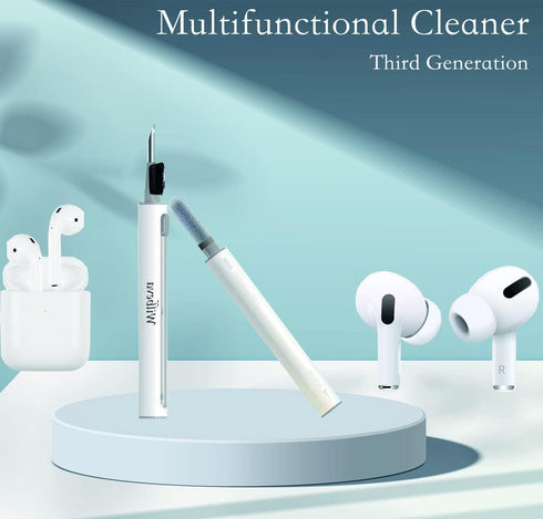 Cleaner Kit for Airpods, Wilbeva Bluetooth Earbuds Cleaning Pen for Airpods Pro 1 2 3 Samsung MI Android Earbuds, 3 in 1 Compact Multifunctional H...