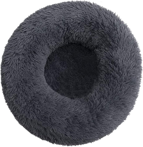Cat Beds for Indoor Cats Plush Fluffy Round Donut Cat and Dog Cushion Bed for Small Medium Dogs and Cats Kittens Puppy Calming Dog Cat Bed for 3KG...