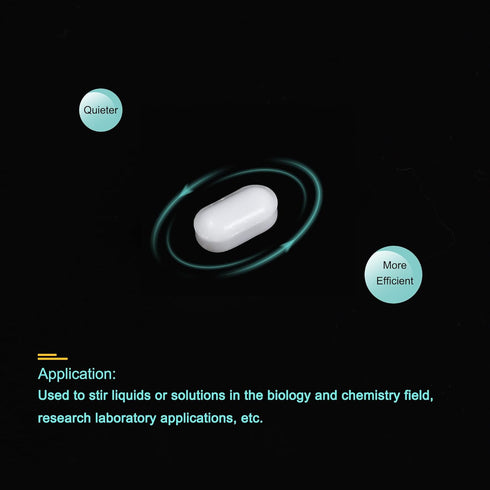 MECCANIXITY Magnetic Stirrer Mixer Stir Bar Rod 10mm(0.39") Cylinder Shape PTFE Coating Magnet White for Laboratory Pack of 4...