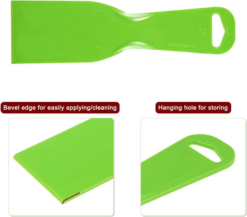 3Pcs Green Putty Scraper 2" Plastic Flexible Putty Knives Spreader for Taping Drywall Wall Painting,Painting Supplies and Tools,Paint, Wall Treatm...