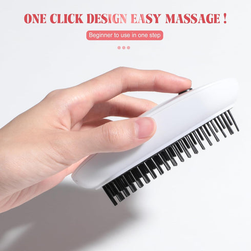 BS-MALL Scalp Massage Comb Electric Massage Brush Portable Hair Comb White Home Spa for Head White...