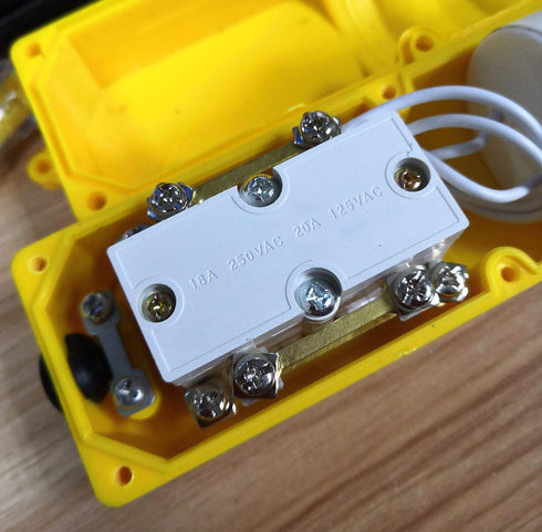 YXQ 2 Ways Hoist Up Down Switch Rainproof Pendant C0B-61DR Push Button Control Crane Station Heavy Machinery Yellow...