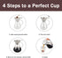 T-mark Pour Over Coffee Maker with Reusable Double-layer Stainless Steel Filter, 600ml/20oz BPA-Free Glass Coffee Carafe, Glass Coffee Maker, Coff...