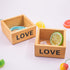 4 Pack Unfinished Wooden Box Rustic Small No Lid Wood Square Storage Organizer for DIY Crafts, Jewelry, Collectibles, and Home Decoration Succulen...