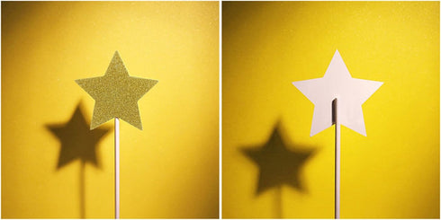 Gold Star Cake Cupcake Decorations Toppers Picks Supplies, Appetizer Picks, 30 Counting...