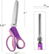 9.25 Inch Pinking Shears, Sharp Stainless Steel Zig Zag Scissors for Fabric Paper Leather, Comfort Grip Handled Professional Fabric Craft Sewing D...