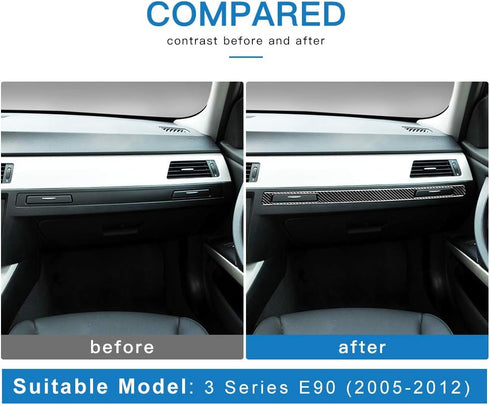 AIRSPEED Carbon Fiber Car Copilot Water Cup Holder Panel Cover Interior Trim Decoration for BMW 3 Series E90 E92 E93(2005-2012)...