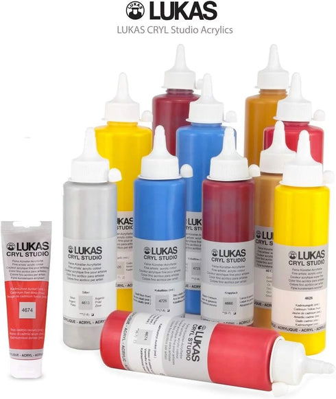 LUKAS CRYL Studio Artists Paint High Pigment Concentration Paint - 250 ml Bottle - Beige...