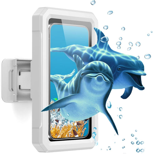 Diaclara Shower Phone Holder Waterproof-480°Adjustable Rotation, Anti-Fog High Sensitivity Touch Screen Shower Phone case for Mirror,Wall,Bathroom...