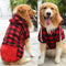 Big Dog Winter Coat Pet Plaid Hoodie Jacket Reversible Vest Cold Weather Dog Cat Clothes Pet Apparel for Medium Large Dogs Labrador Clothing (XX-L...