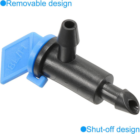 30 Pack Flag Dripper - Garden Irrigation System, Removable & Flow Control & Drip Emitter, Apply to Lawn Trees (2 Gallon Per Hour, Blue Black)...