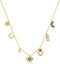 SLOONG Evil Eye Necklace Hamsa Hand Necklace 14K Gold Plated Dainty Necklace White Blue Cz Pendant Necklace for Women...