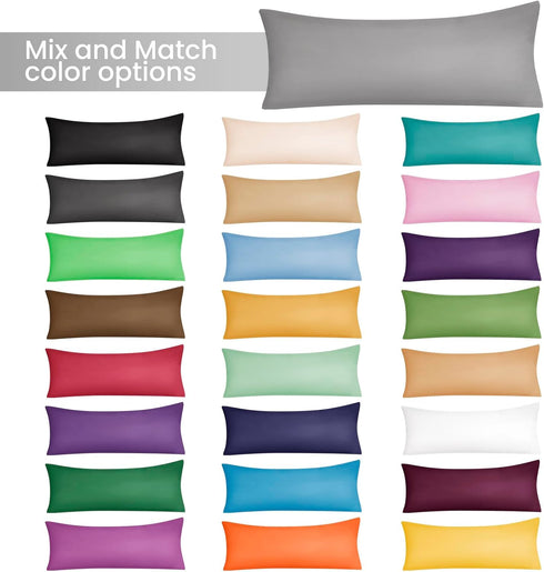 EVOLIVE Ultra Soft Body Pillow Cover/Pillowcases 21"x54" with Hidden Zipper Closure (21"x54" Body Pillow Cover, Navy)...