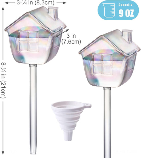 NiHome Hand-Blown Glass Plant Self Watering Globes 2-Pack - Durable, Unique Igloo-Inspired Design for Home and Garden - 9oz Capacity, Easy Refill ...