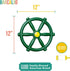 Barcaloo Playground Kids Steering Wheel Toy - Outdoor Playhouse Toys Plastic Pirate Ship Wheel for Jungle Gym or Swing Set Accessories...