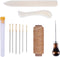 11 Pieces Bookbinding Kit Starter Tools Set Bone Folder Paper Creaser, Waxed Thread, Awl, Large-Eye Needles for DIY Bookbinding Crafts and Sewing ...