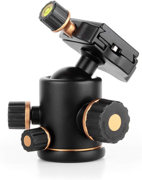 Pergear TH3 Pro DSLR Camera Tripod Ball Head, 8KG/17.6lbs Loading Capacity, 360 Degree Swivel, Metal Build Quality, Fine Tuning Damping, U-Shaped ...