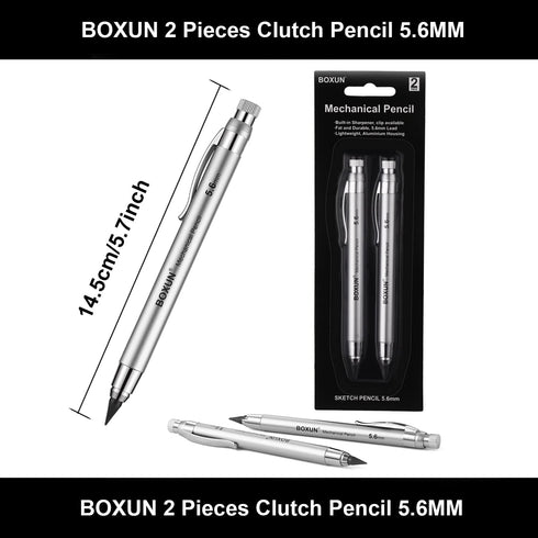 5.6 MM Lead Holder, Clutch Pencils for Draft Drawing, Shading, Crafting, Art Sketching, Wood Working, Pack of 2 Pieces...
