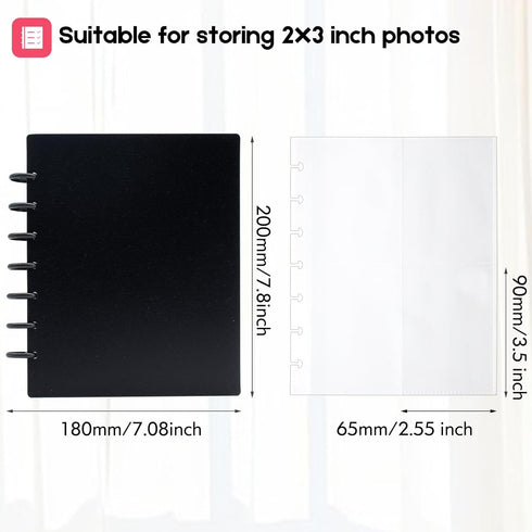2×3 Inch Photo Album for Polaroid Fujifilm Instax Mini 11 12 9 8+ 8 7+ Instant Camera, KODAK Step/Canon IVY/HP Sprocket Color Photo Printer with 2...