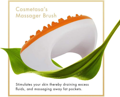 Cosmetasa Hot Cream Massage Gel with Massager Mitt- Natural and 87% Organic Cellulite Cream - Multi Use, Skin Toning Cream, Joints and Muscle - 8....